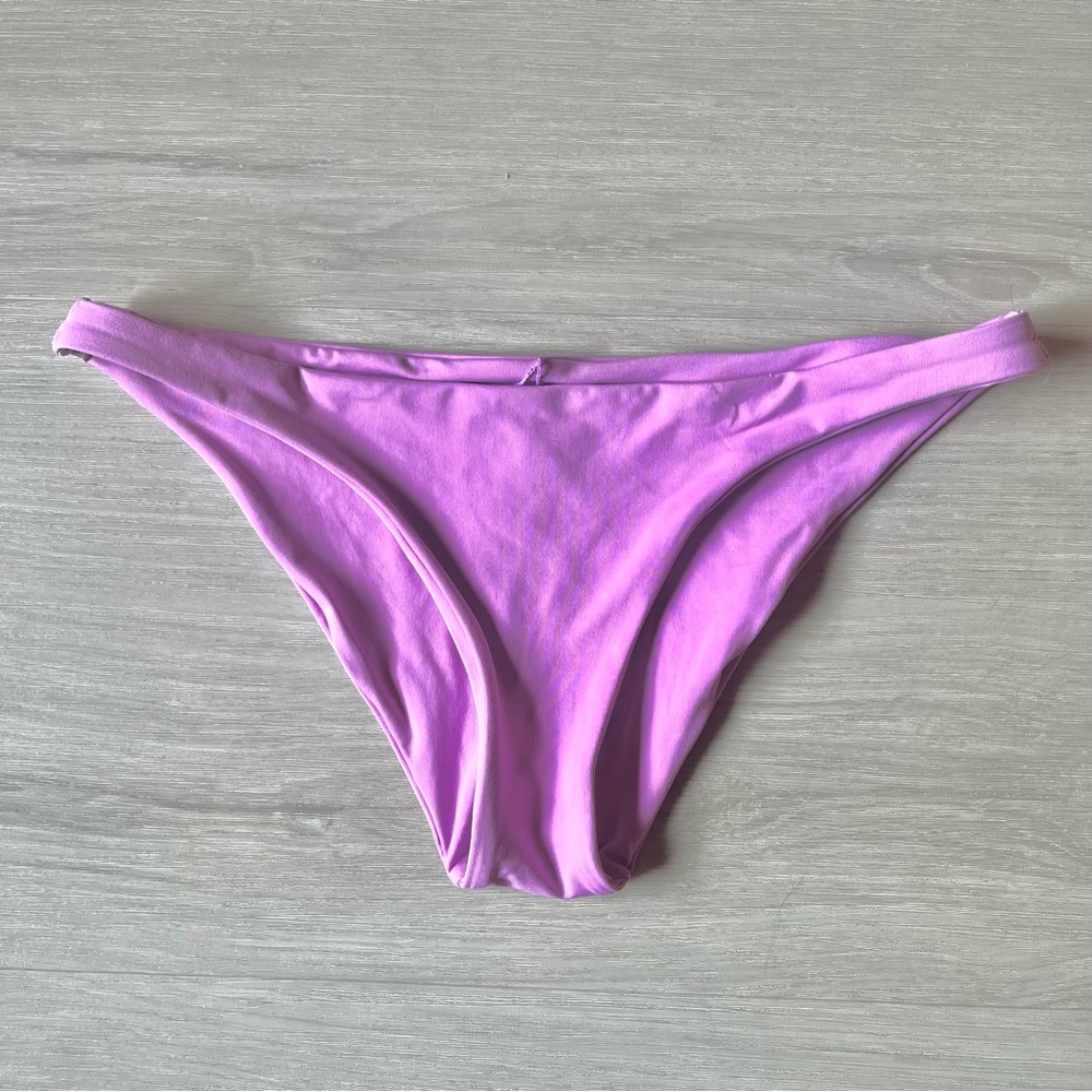 L*Space Women's Purple Cabana High-Leg Bikini Bottom Size XS